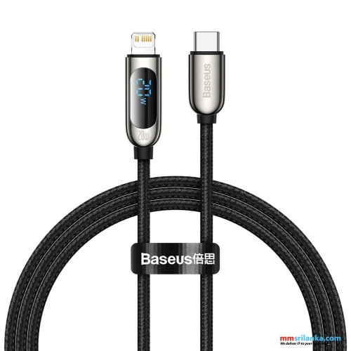 Baseus Display Fast Charging Data Cable Type-C to IP 20W 1m  Black (Digital Display)